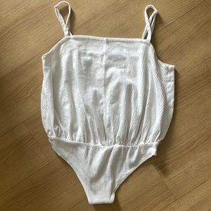 Free People thong square neck tank bodysuit
